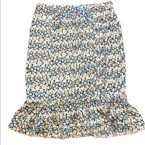 Marc Jacobs 100% Silk Floral Skirt